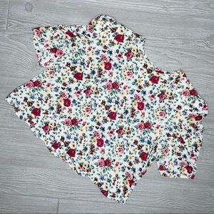 Vintage Northern traditions cottage core short sleeve floral t shirt 14 blouse